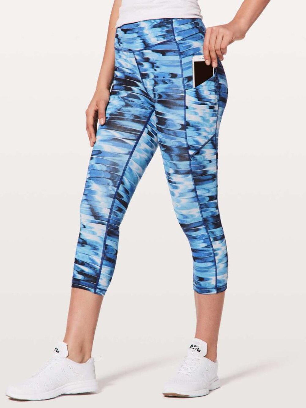 Lululemon Speed Up Crop 21" Tidal Multi Size 4 W6AO8S - Picture 3 of 16